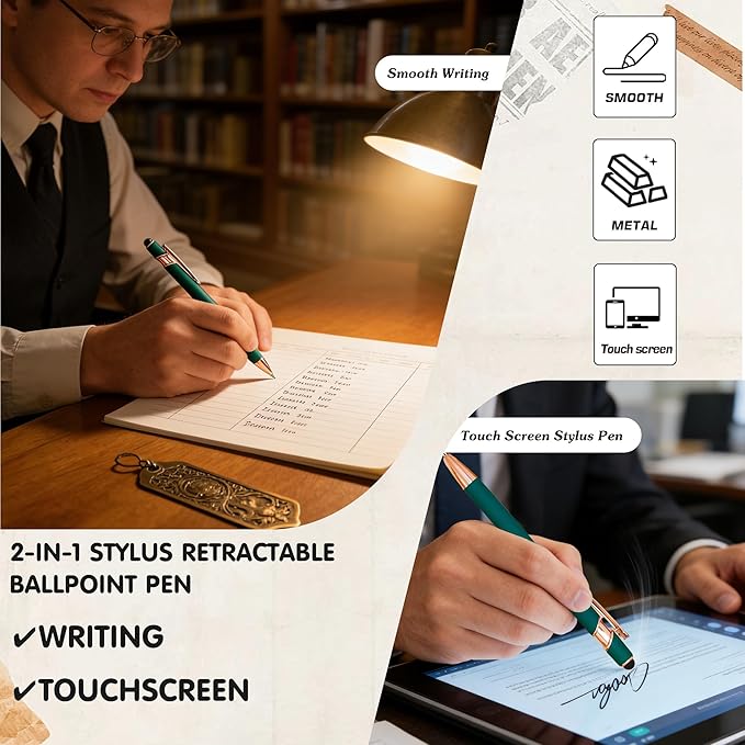 CRME Ballpoint Pen 2-in-1 Stylus Bulk Custom Pens Personalized Engraved Metal - Image 4