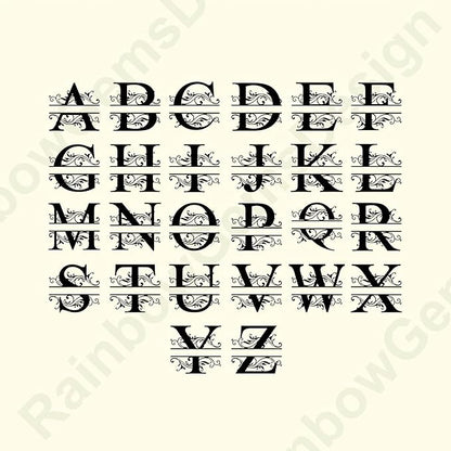 Personalized Metal Name Signs, Split Letter Monogram Wall Decor, Custom Last - Image 4