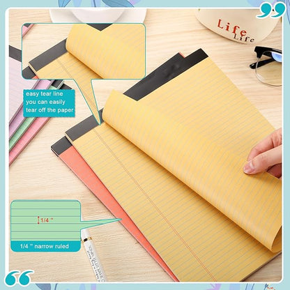 Fuutreo 8 Pcs 8.5'' x 11'' Colored Legal Pad Writing Pads Narrow Ruled 50 - Image 3
