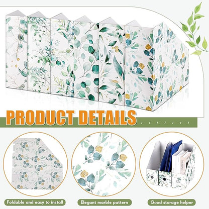 PerKoop 6 Pcs Magazine File Holder Foldable Decorative Cardboard File Folders 6 - Image 5