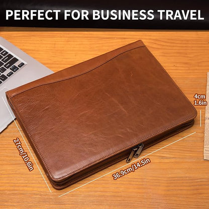 Geslun Genuine Leather Portfolio, Legal Size 8.5 x 14 Pad Holder, Business - Image 7