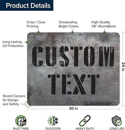 Custom Sign, Custom Street Sign, 11 Font Colors, 13 Font Styles, 4 Hole Options - Image 6