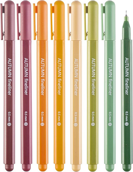 DIVERSEBEE Fine Tip Pens, 8 Bible Pens No Bleed Through, 0.5mm Fine Point by DiverseBee