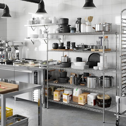 Regal Altair 24" Deep x 54" Wide x 64" Height Wire Shelving Kit | 5-Tier | NSF - Image 6