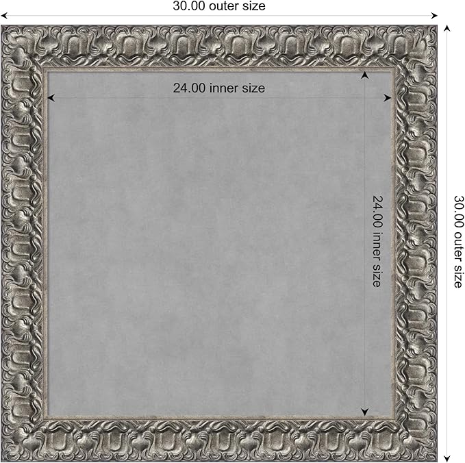 Amanti Art Silver Framed Magnetic Board 30x30 Medium Vision Board - Image 3