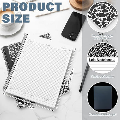 Affrolling 2 Pack Carbonless Lab Notebook Carbon Copy 8.5'' X 11'' Laboratory - Image 2