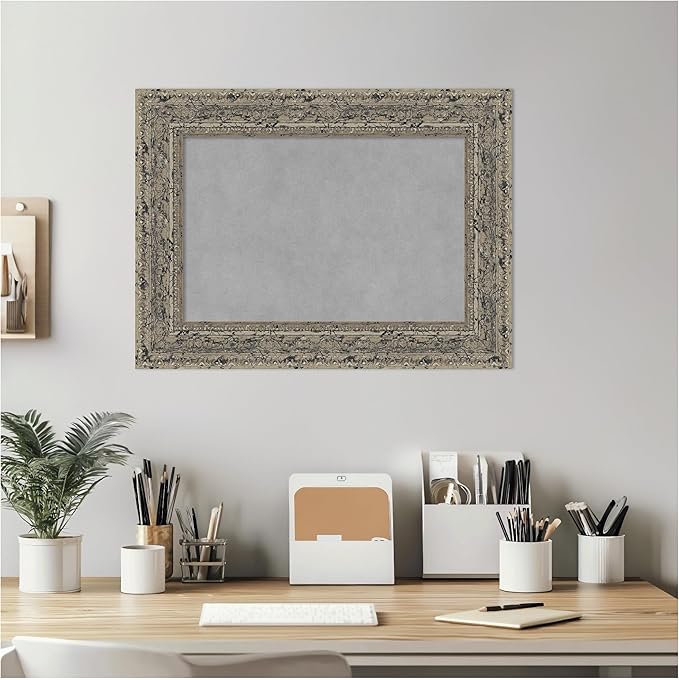 Amanti Art Silver Framed Magnetic Board 17x23 Small Vision Board - Image 5