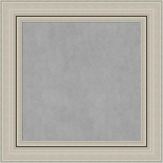 Amanti Art Silver Framed Magnetic Board 16x16 X-Small Vision Board by AmantiArt
