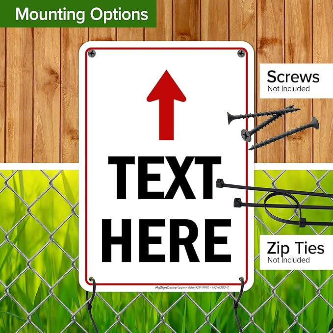 My Sign Center Custom Arrow, 7x10 Inches, Up Arrow, Professional Style - Image 5