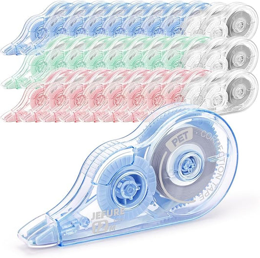 JEFURE 30 Pcs Colorful Core Correction Tape, 39.37 Ft White Wrong Out by JEFURE