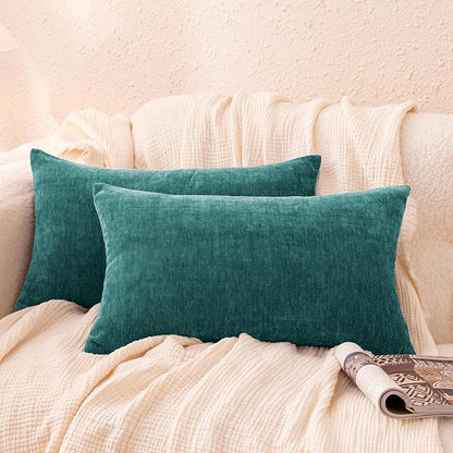 Amazon Basics Chenille Throw Pillow Covers, Home Decor Lumbar Cushion Cover by AmazonBasics