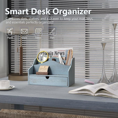 Rebee Vision Pine Wood Mail Organizer - Image 3