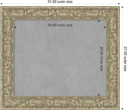 Amanti Art Silver Framed Magnetic Board 27x31 Medium Vision Board - Image 2