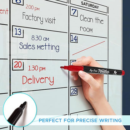 Glass Whiteboard Calendar 34x46” Quarterly Planner White Board Dry Erase Board - Image 3