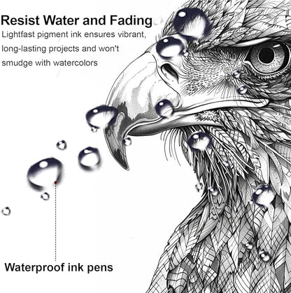 Micro Fineliner Drawing Art Pens, 12 Assorted Sizes, Waterproof Archival Ink - Image 5