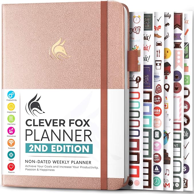 Clever Fox Planner 2nd Edition – Colorful Weekly & Monthly Goal Planner by CleverFox