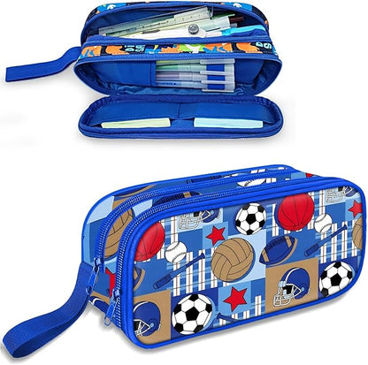 Fitvc Large Pencil Case for Boys, Sports Boys Pencil Pouch for Kids Teens School by FITVC