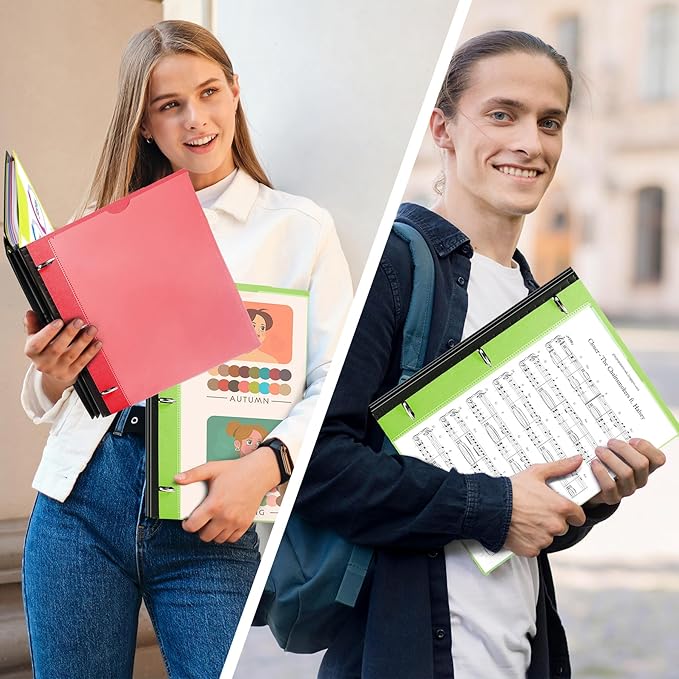 WOT I 4-Pack Telescoping 3 Ring Binder, Expandable Flexible Binder - Image 5