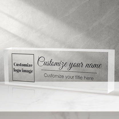 Custom Office Name Plate for Desk, Desk Name Plate Personalized, Personalized by Unknown