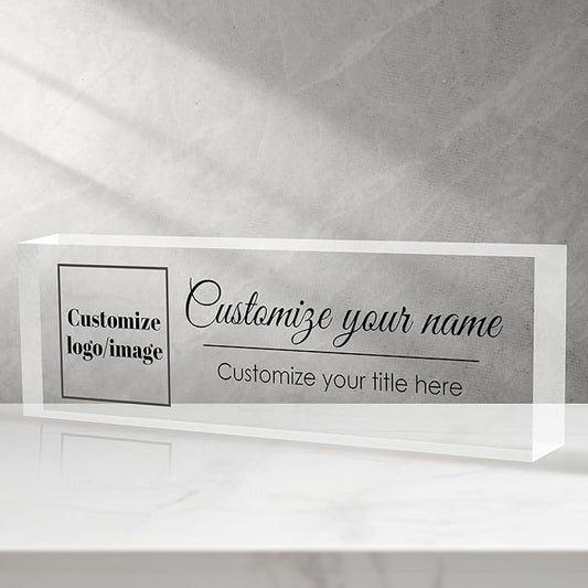 Custom Office Name Plate for Desk, Desk Name Plate Personalized, Personalized by Unknown