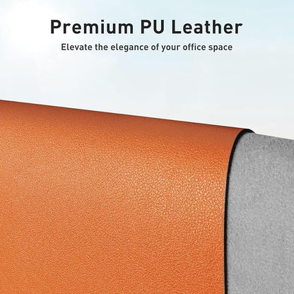 Aothia Leather Desk Pad Protector, Mouse Pad, Office Desk Mat, Non-Slip PU - Image 2