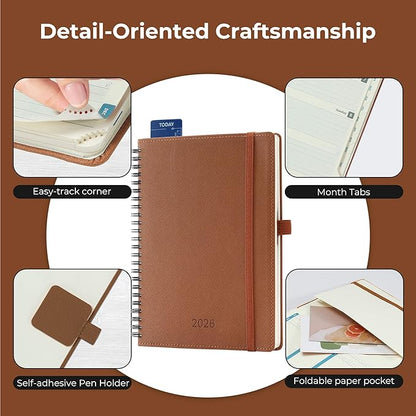 IN-LUXPRO Planner 2026 Daily Weekly and Monthly, 12 Months Spiral Bound - Image 6