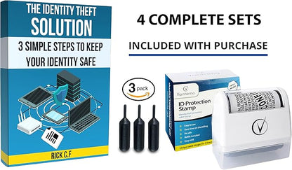 Vantamo Identity Protection Roller Stamps Wide Kit, Including 3-Pack Refills - Image 3