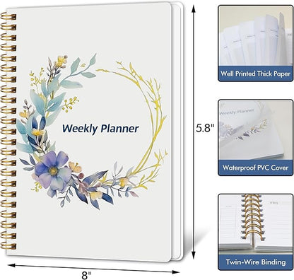 Undated Weekly Planner- Weekly Goals Notebook, A5 To Do List Planner, Habit - Image 2