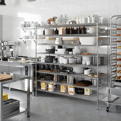 Regal Altair 24" Deep x 72" Wide x 74" Height Wire Shelving Kit | 8-Tier | NSF - Image 4