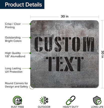 Custom Sign, Custom Street Sign, 11 Font Colors, 13 Font Styles, 4 Hole Options - Image 6