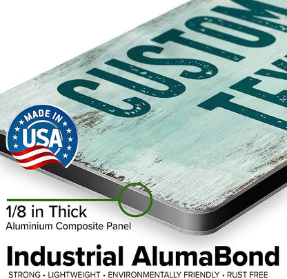 Custom Sign, Custom Street Sign, 11 Font Colors, 13 Font Styles, 4 Hole Options - Image 3