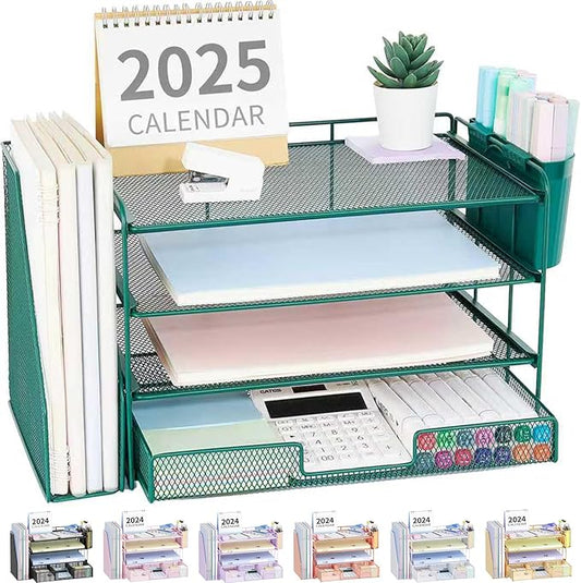 OPNICE Desk Organizer, 4-Tier Desktop File Organizer by OPNICE