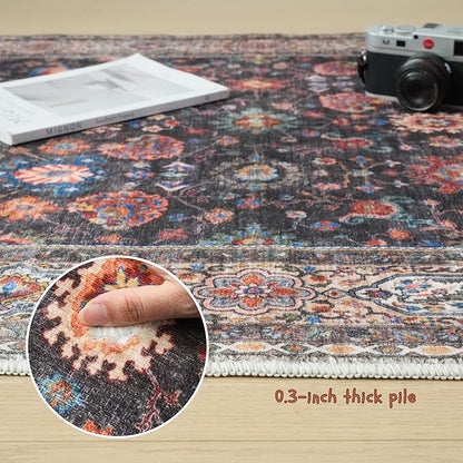 Rugcomf Runner Rug for Hallways Kitchen Rug Non Slip 2'x 6' Washable Rugs - Image 4
