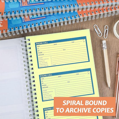 Spiral Bound Phone Message Book 5-1/4x11inch Phone Message Forms Book 2 Part - Image 5
