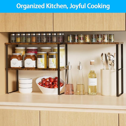 Golener Countertop Organizer Corner Shelf, 2 Tier Adjustable Stackable Corner - Image 3