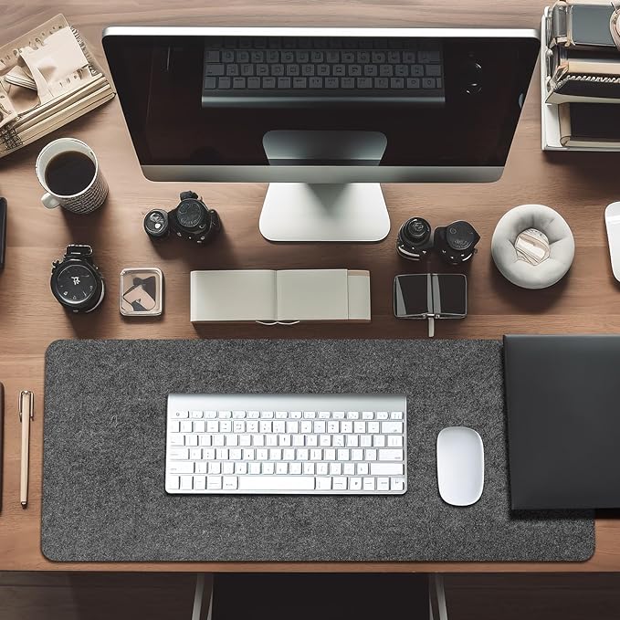2 PCS Large Felt Desk mat, Office Computer Desk - Image 5