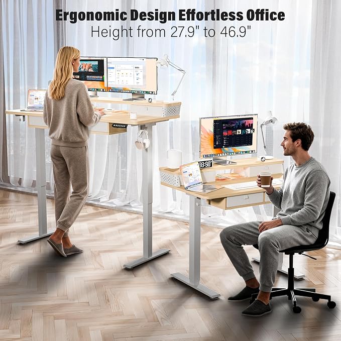 Kingant 48 x 24 Inch Electric Standing Desk - Image 3