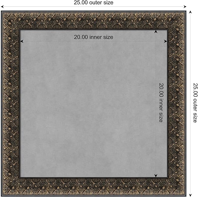 Amanti Art Black Framed Magnetic Board 25x25 Medium Vision Board - Image 3