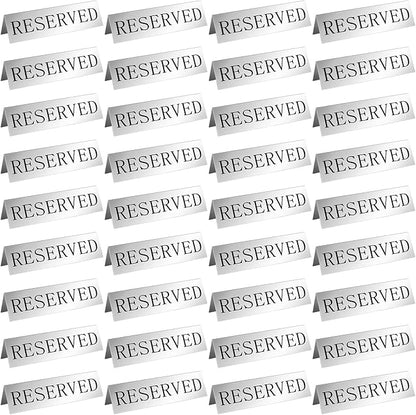 Peryiter Metal Reserved Table Signs Metal Reserved Sign Double Sided Table by Peryiter