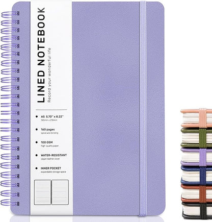 ABERLLS Purple Lined Spiral Journal Notebook - Image 8
