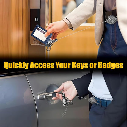 KAHETA Retractable Keychain Heavy Duty Carabiner Badge Holder Clip - Image 4