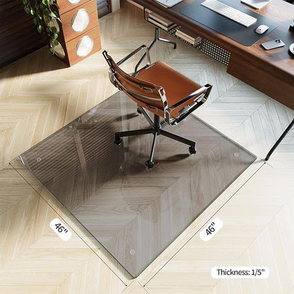 Koonmi Tempered Glass Chair Mat - Image 3