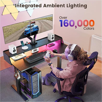 ErGear Standing Desk with LED Strip, 48″ x24″ Electric Height Adjustable RGB - Image 5