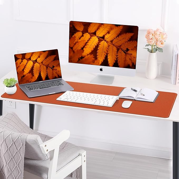 Large Desk Mat -47.2" x 17" Leather Desk Pad Protector - Image 5
