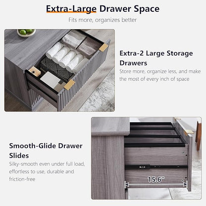 JXQTLINGMU 2 Drawer File Cabinet - Image 7
