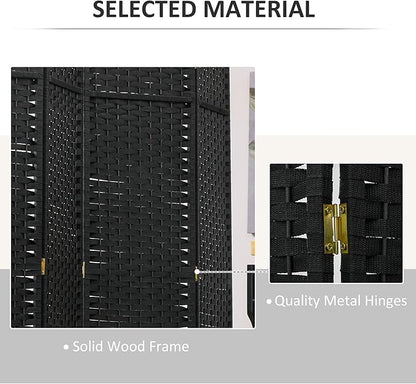 HOMCOM Room Divider, 8 Panel Folding Privacy Screen, 5.6' Tall Freestanding - Image 5
