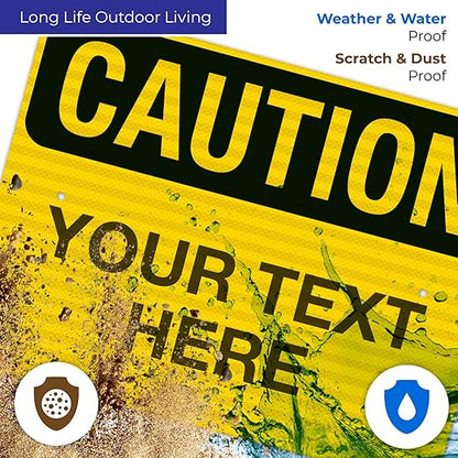 Custom Caution Sign, OSHA Sign, 18x24 Inches, 3M EGP Reflective .080 Aluminum - Image 5