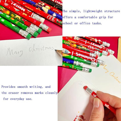 Jsehchya 72PCS Wooden cased Christmas Pencils - Image 5
