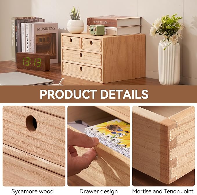 Kirigen Natural Wood Desktop Organizers - Image 6