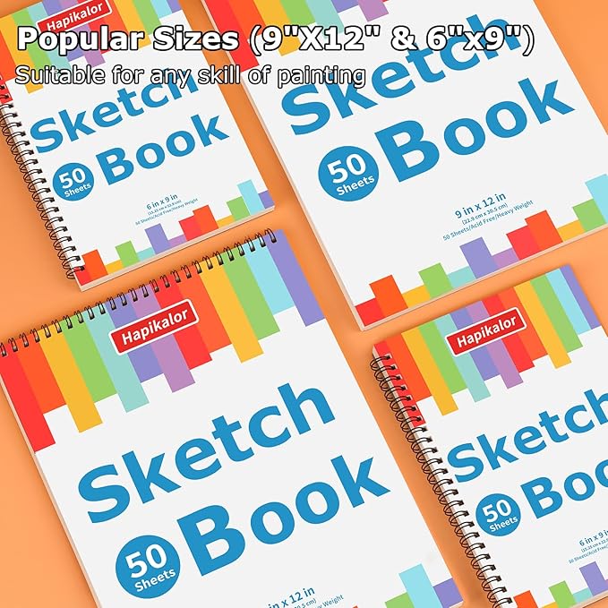 9" x 12" Sketch Book for Kids Adults, Acid Free Artist Drawing Paper Pad for - Image 7